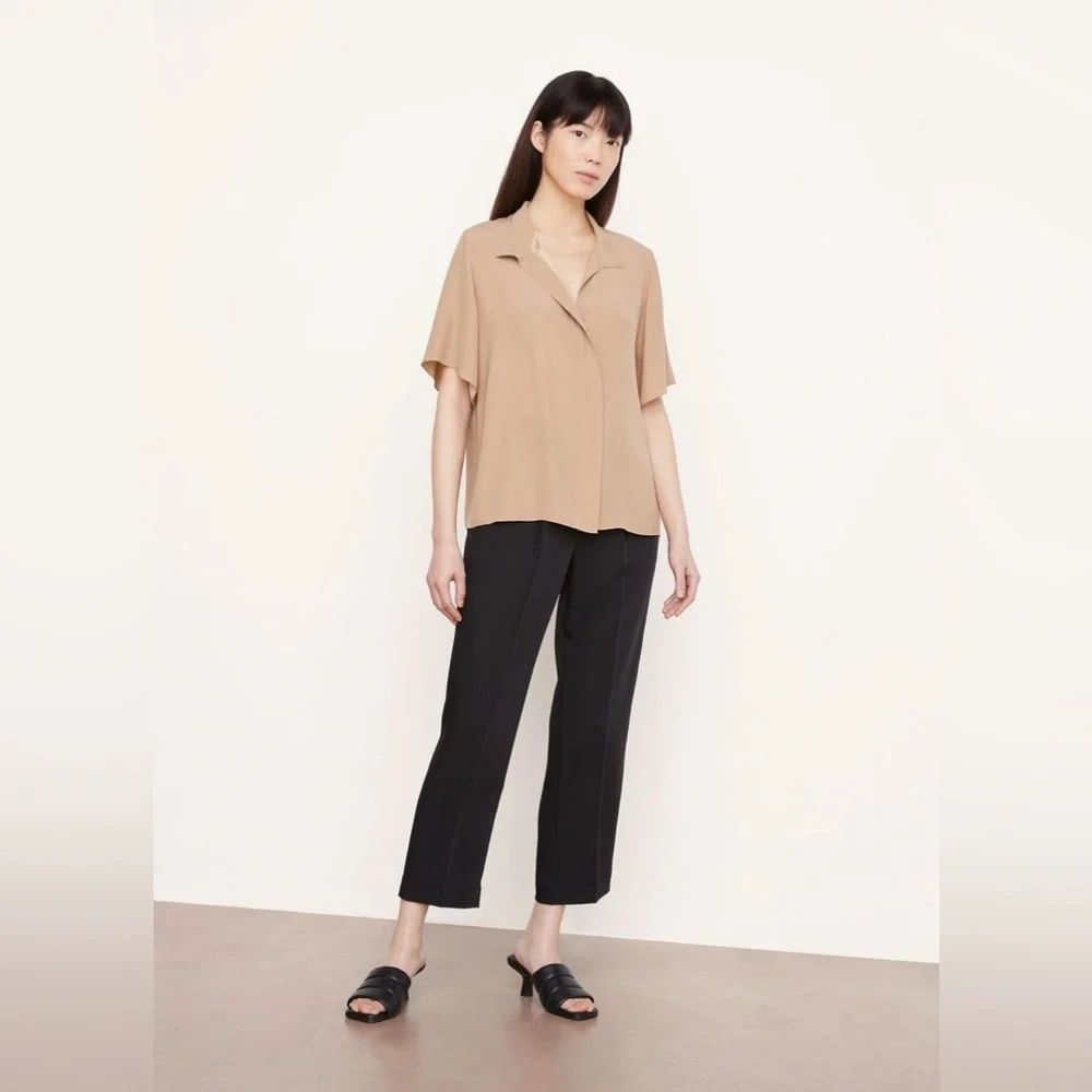 Vince Short-Sleeve Stand-Collar Button-Front Shirt - Picture 6 of 6